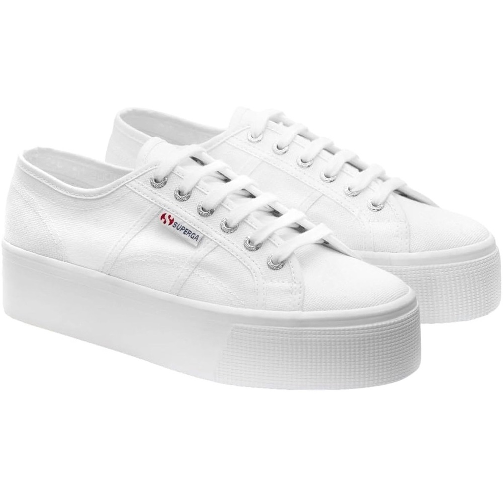 Superga Women's 2790 Platform Sneaker, White, 8.5, Brand new and unworn